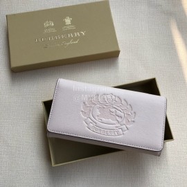 Burberry New Embossed Leather Long Wallet White
