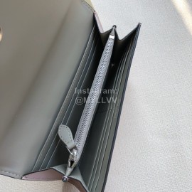 Burberry New Embossed Leather Long Wallet White