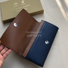 Burberry New Embossed Leather Long Wallet Tibetan Green