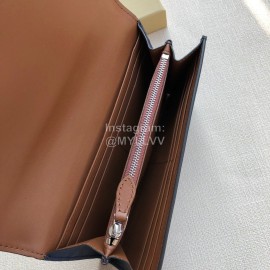 Burberry New Embossed Leather Long Wallet Tibetan Green