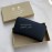 Burberry New Embossed Leather Long Zipper Wallet Black