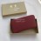 Burberry New Embossed Leather Long Zipper Wallet Purplish Red