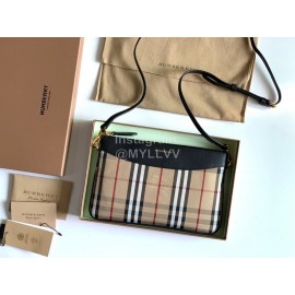 Burberry Classic Checkered Crossbody Bag For Women Black