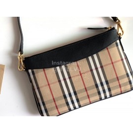 Burberry Classic Checkered Crossbody Bag For Women Black
