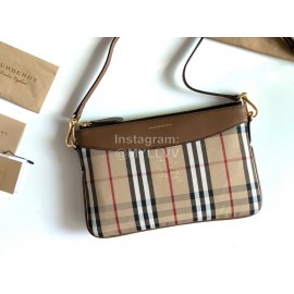 Burberry Classic Checkered Crossbody Bag For Women Brown