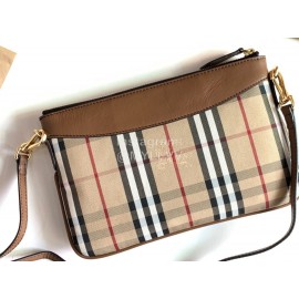 Burberry Classic Checkered Crossbody Bag For Women Brown