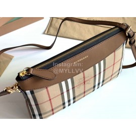 Burberry Classic Checkered Crossbody Bag For Women Brown