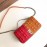 Burberry Soft Sheepskin Color Matching Chain Bag Orange