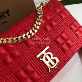 Burberry Soft Sheepskin Chain Bag Red