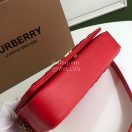 Burberry Soft Sheepskin Chain Bag Red