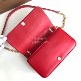 Burberry Soft Sheepskin Chain Bag Red
