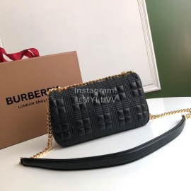 Burberry Soft Sheepskin Chain Bag Black
