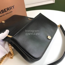 Burberry Soft Sheepskin Chain Bag Black