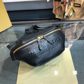 Burberry Black Simple Leather Waist Bag