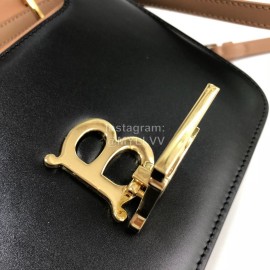 Burberry Leather Retro Messenger Bag For Women Khaki