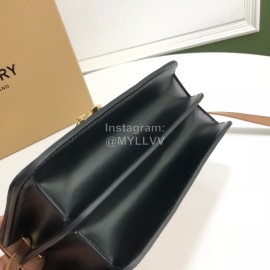 Burberry Leather Retro Messenger Bag For Women Khaki