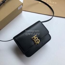 Burberry Leather Retro Messenger Bag For Women Black