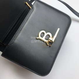 Burberry Leather Retro Messenger Bag For Women Black