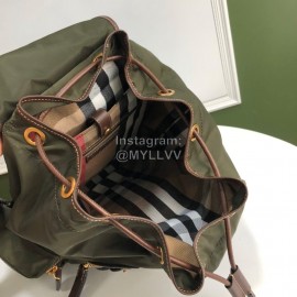 Burberry Nylon Calf Light Backpack Green