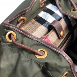 Burberry Nylon Calf Light Backpack Green
