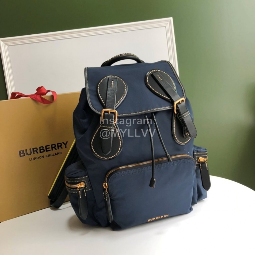 Burberry Nylon Calf Light Backpack Blue