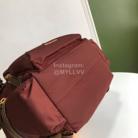 Burberry Nylon Calf Light Backpack Wine Red
