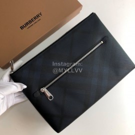 Burberry Grain Leather Handbag Blue