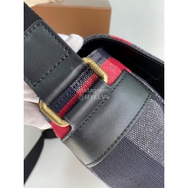 Burberry British Style Cotton Hemp Messenger Bag Tibetan Green