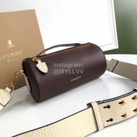Burberry Calf Cylindrical Messenger Bag Brown