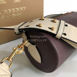 Burberry Calf Cylindrical Messenger Bag Brown