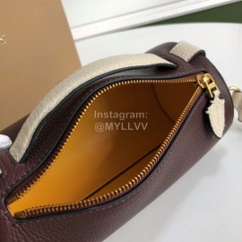Burberry Calf Cylindrical Messenger Bag Brown
