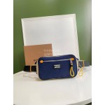 Burberry Nylon Leather Waist Bag Chest Bag Blue