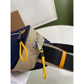 Burberry Nylon Leather Waist Bag Chest Bag Blue