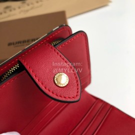 Burberry Soft Leather Short Wallet Red