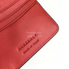 Burberry Soft Leather Short Wallet Red