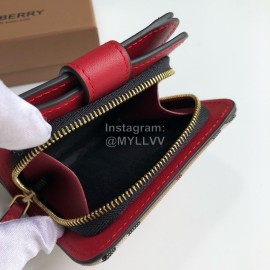 Burberry Soft Leather Short Wallet Red