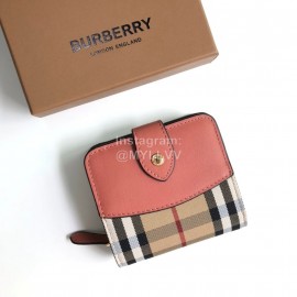 Burberry Soft Leather Short Wallet Pink