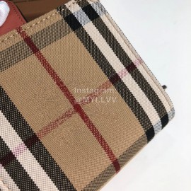 Burberry Soft Leather Short Wallet Pink