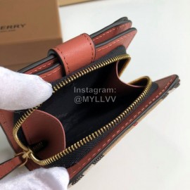 Burberry Soft Leather Short Wallet Pink