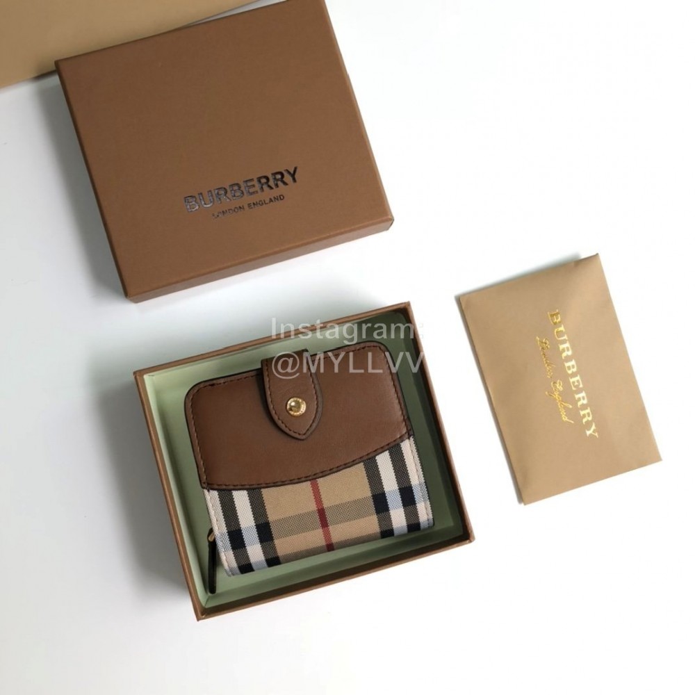 Burberry Soft Leather Short Wallet Coffee