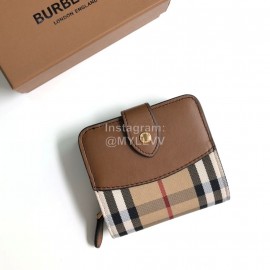 Burberry Soft Leather Short Wallet Coffee