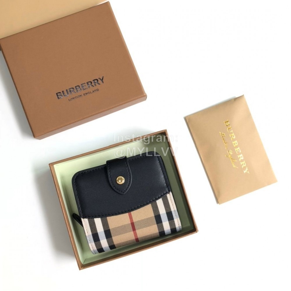 Burberry Soft Leather Short Wallet Black