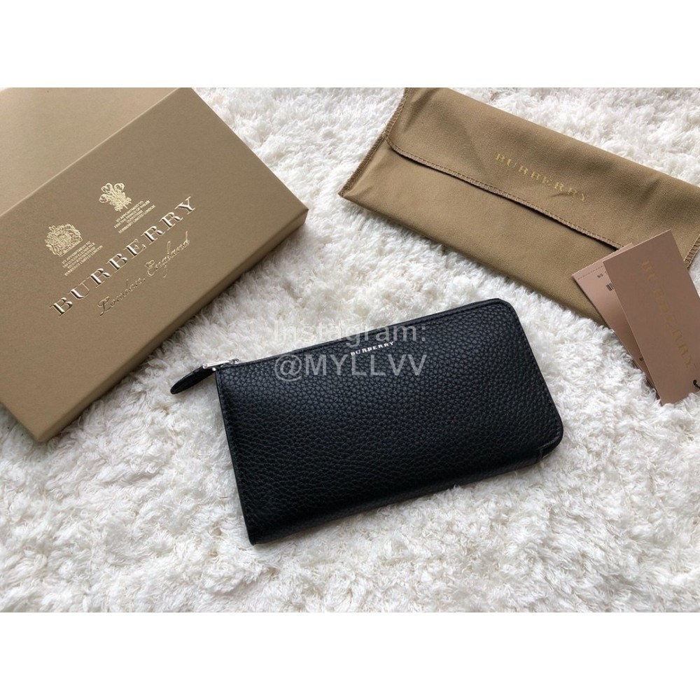 Burberry New Zipper Long Wallet Black