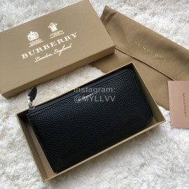 Burberry New Zipper Long Wallet Black