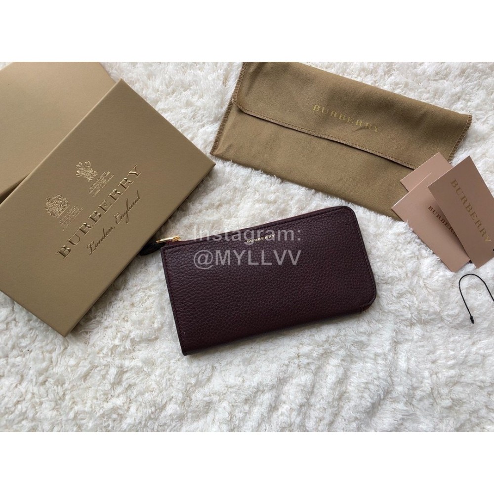 Burberry New Zipper Long Wallet Coffee