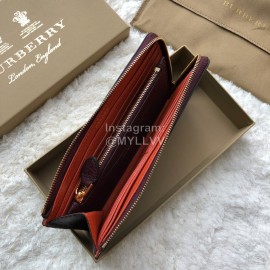 Burberry New Zipper Long Wallet Coffee