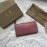 Burberry New Zipper Long Wallet Rose Red