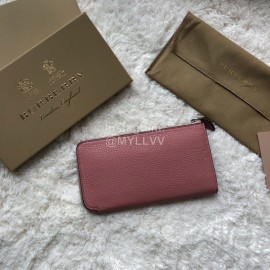 Burberry New Zipper Long Wallet Rose Red