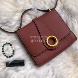 Burberry Small Fashion Messenger Bag For Women Purplish Red