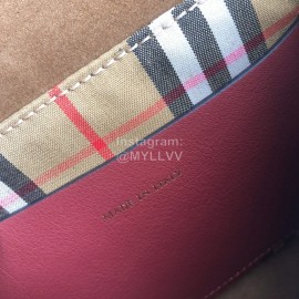Burberry Small Fashion Messenger Bag For Women Purplish Red